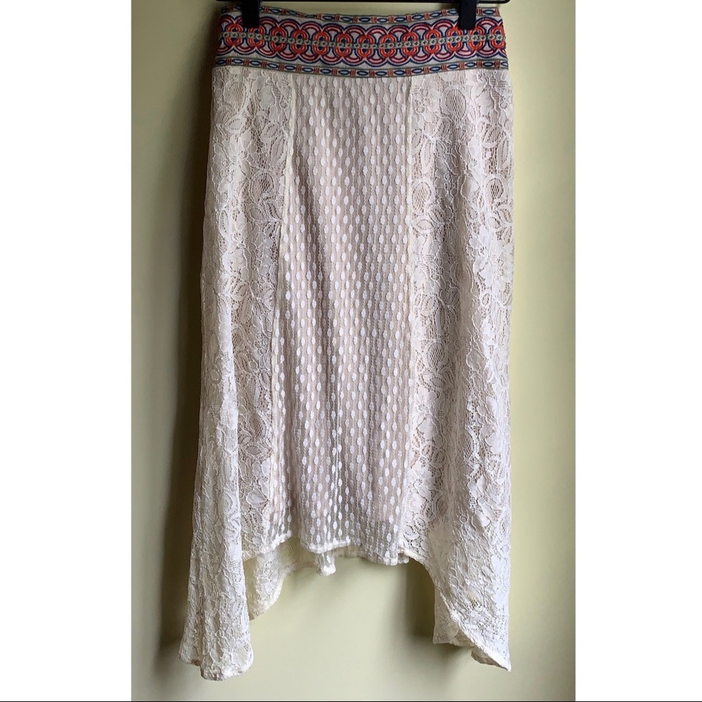 Flying Tomato lace and embroidered skirt